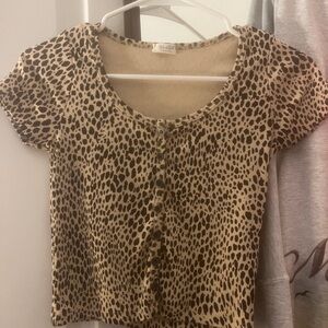 Brandy leopard print top